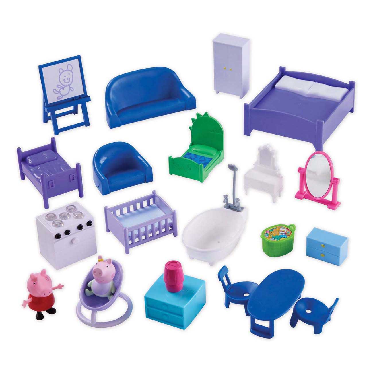 Casa delle bambole in legno Spectron Peppa Pig con 9 stanze