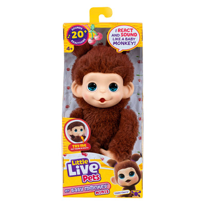 Pequeñas mascotas vivas mi bebé mini mono marrón cherri | 3 piezas