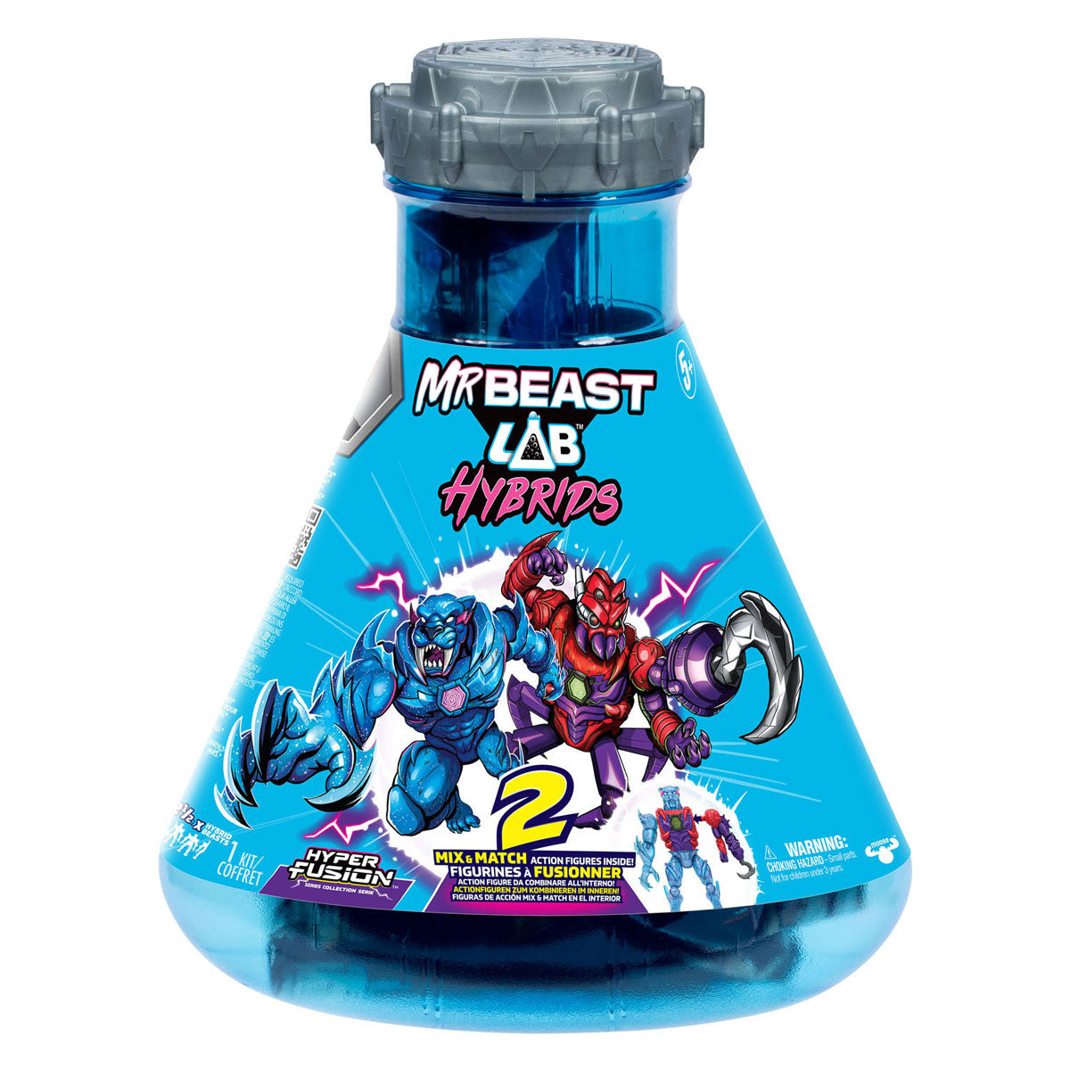 Spectron mrbeast lab figuras de acción híbridas araña vs pantera energética