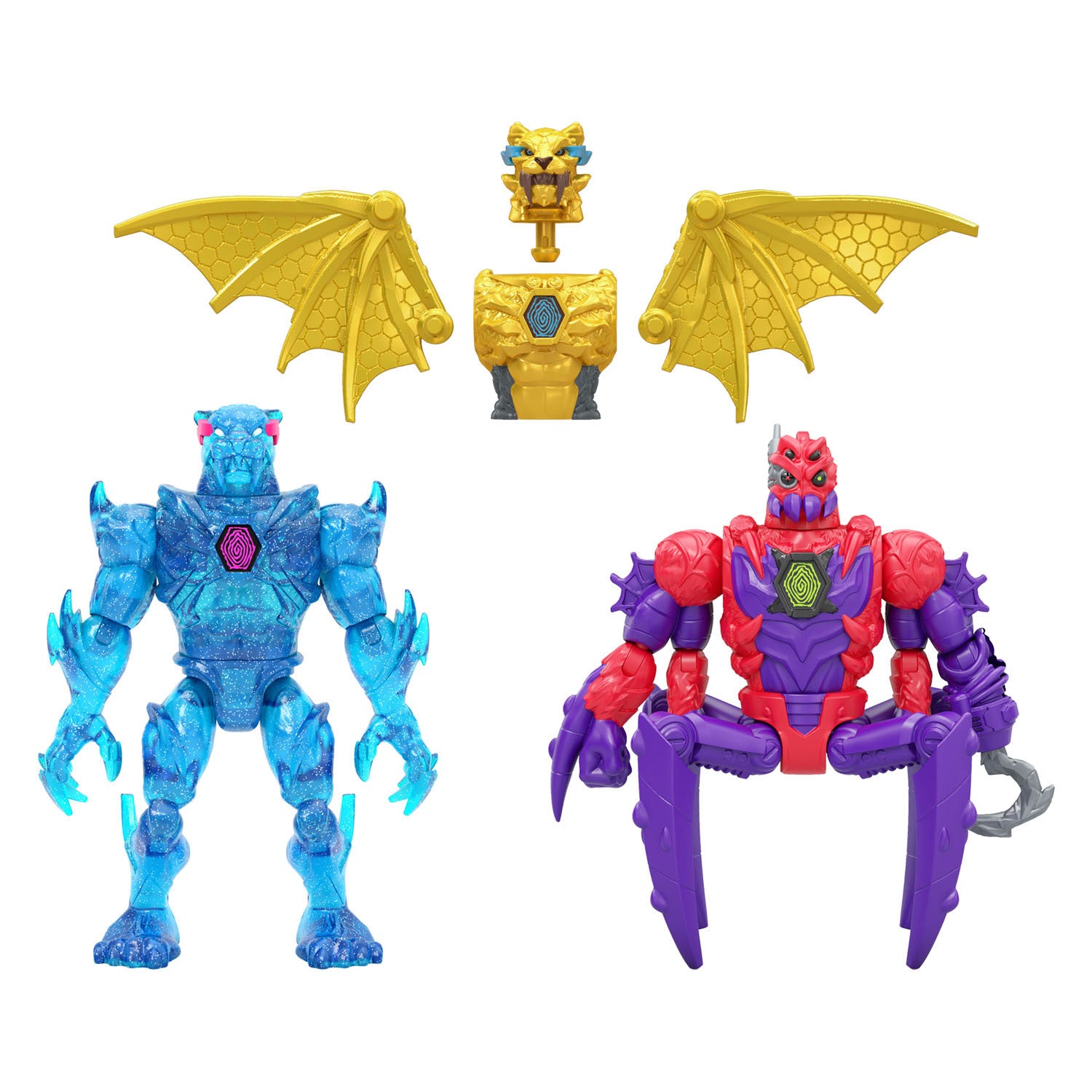Action figure ibride di Spectron mrbeast lab, ragno e pantera energetica