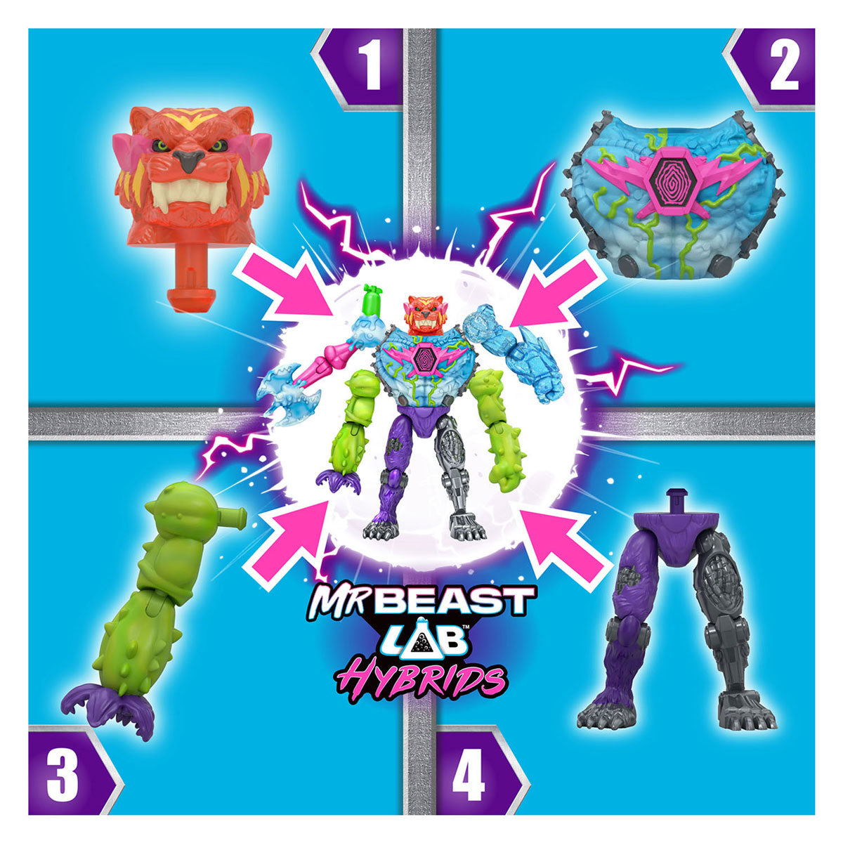 Spectron mrbeast lab hyper fusion hybrid lab action figures