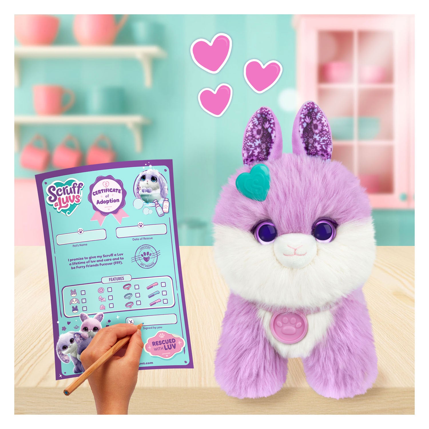 Spectron scruff un peluche di coniglio misterioso luv