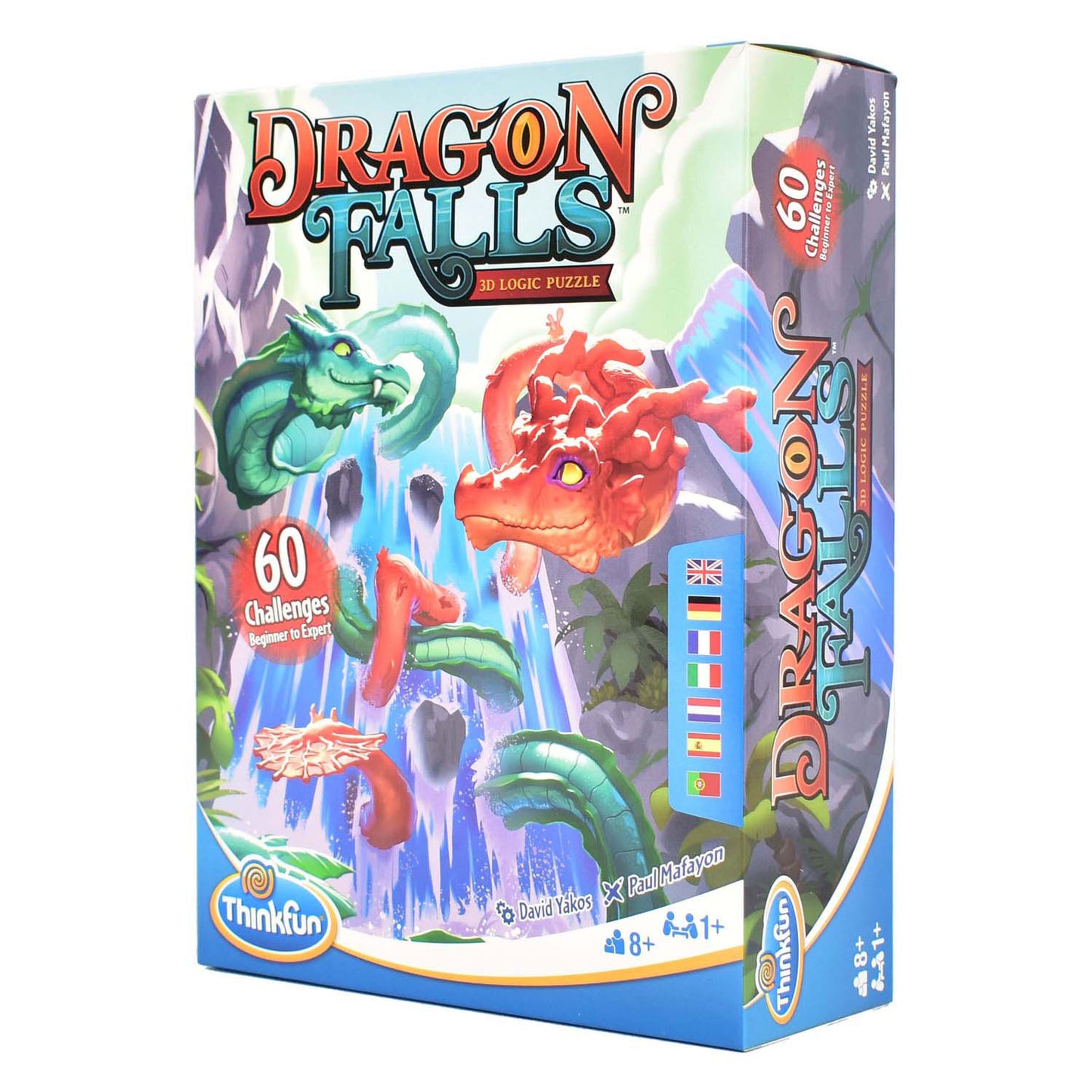Thinkfun dragon falls Puzzle 3D pensante, 60 sfide
