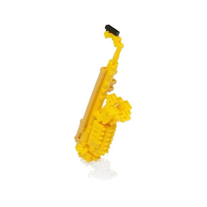 Set de construcción de saxofón Nano Block - 120 piezas.
