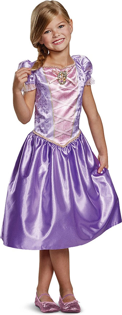 Travestimento principessa disney - aggrovigliato, vestito classico da Rapunzel, taglia m (7-8 anni), ragazze