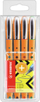 Stabilo lavoratore - roller - medio 0,5 mm - custodia con 4 colori