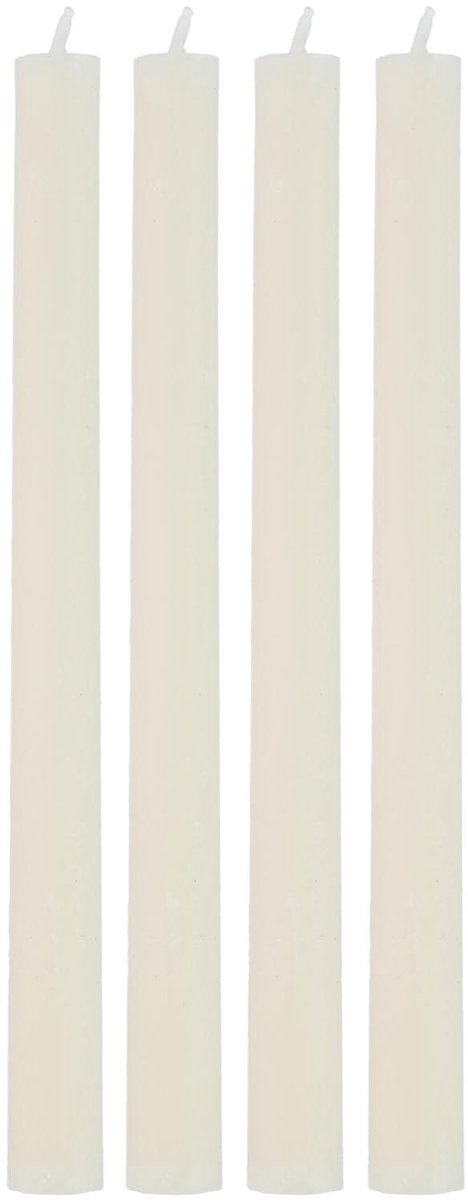 Set di 4 candele da cena Arti Casa - 7 ore di combustione - candele da tavolo - avorio