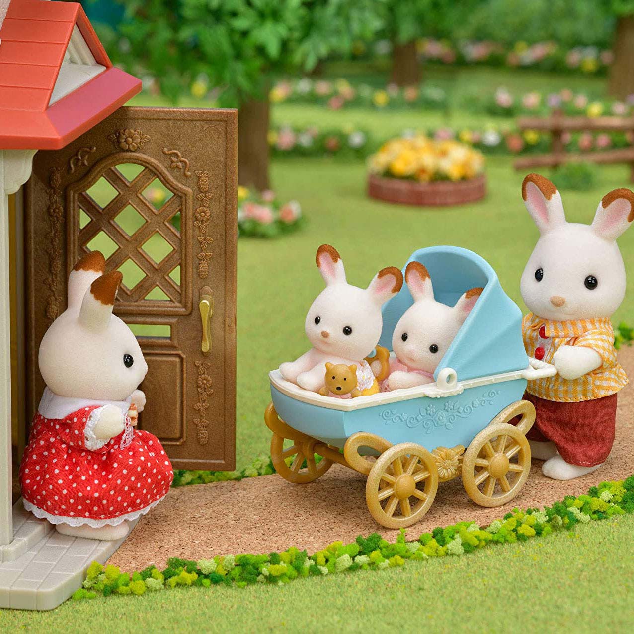Epoch Sylvanian Families 5432 Set Twin Chocolate Rabbit