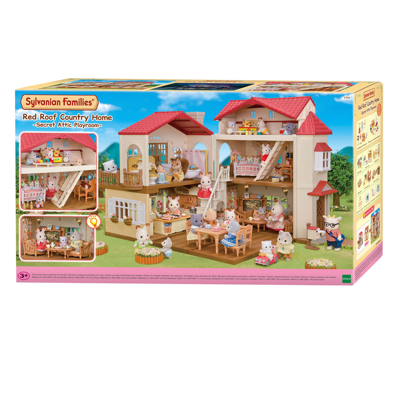 Epoch Famiglie Sylvanian 5708 Great Poppenhuis con sala giochi segreti