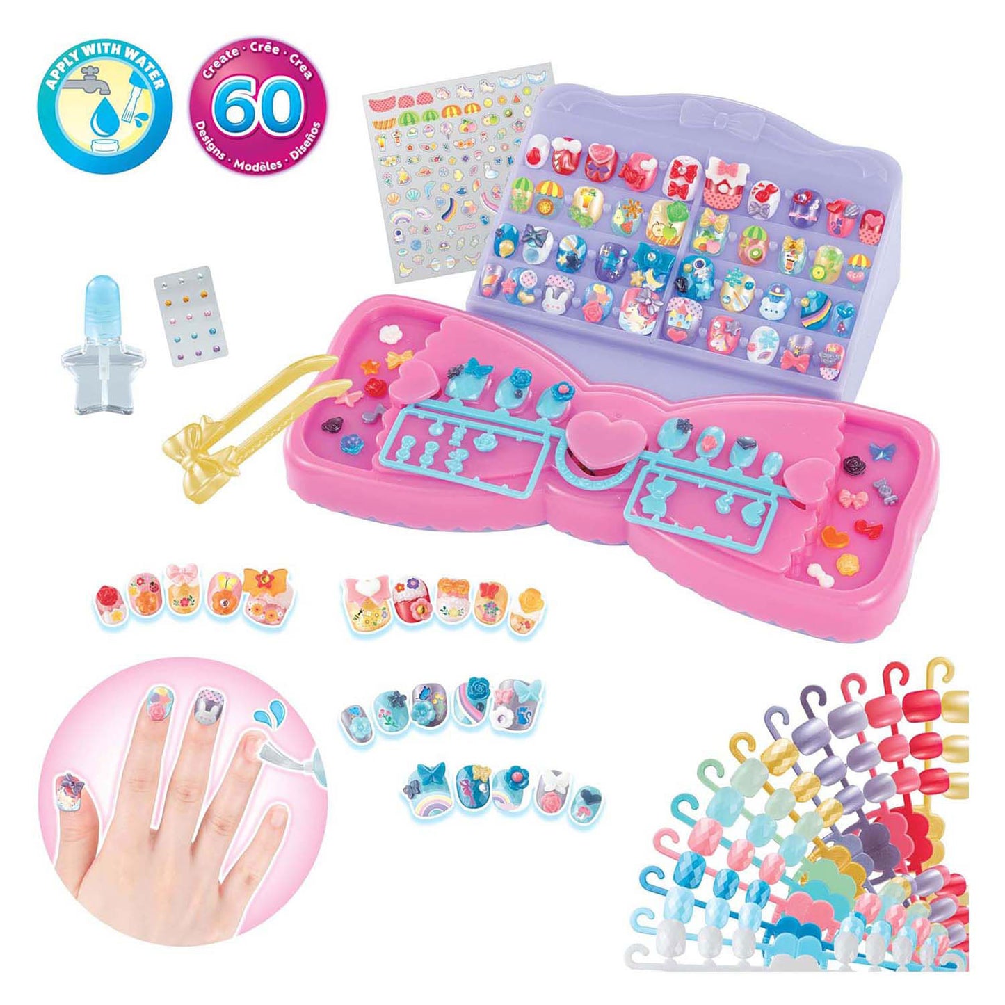 Aquabeads veelkleurige nagelset