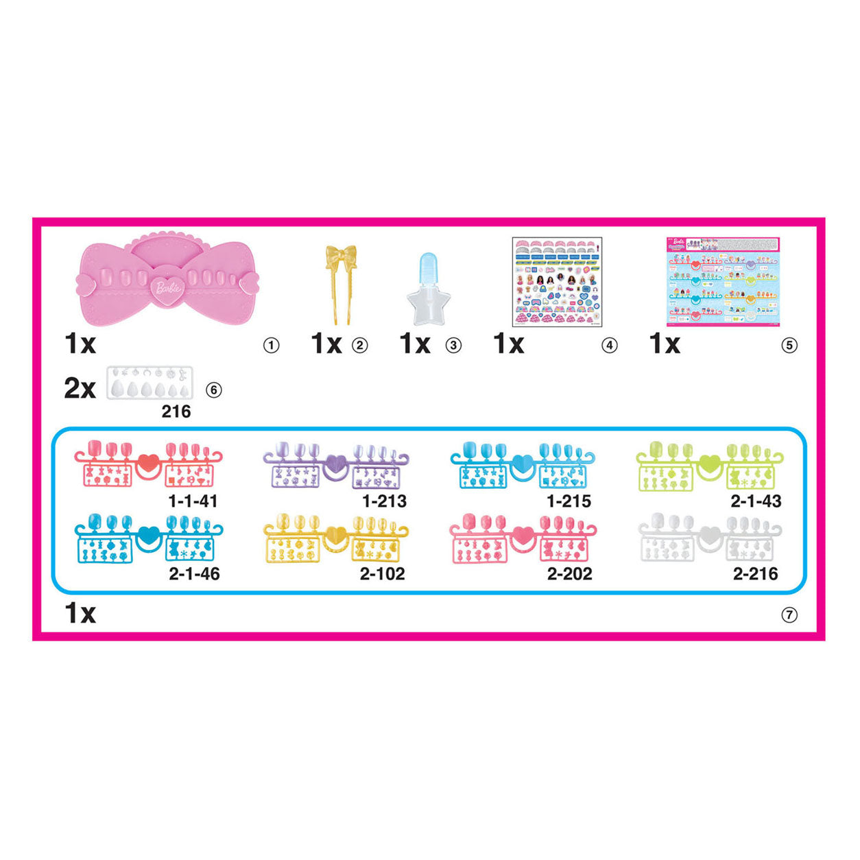 Kit di design Barbie per nail studio Aquabeads - con unghie riutilizzabili - senza asciuga unghie - sicuro per i bambini - richiede solo acqua