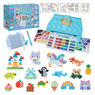 Aquabeads ontwerp studio ( tas)- complete knutselset 1400 parels in 48 kleuren-inclusief handige meeneemtas en sorteerbak