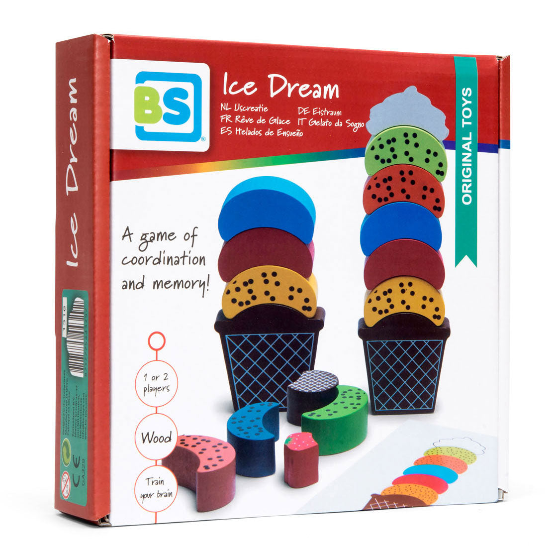 BS Toys Ice Creations Wood Balance y Stapel Game