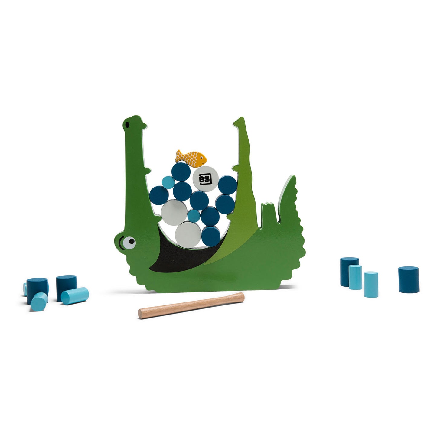 BS Toys Crocodile Wood Balance y Stapel Game