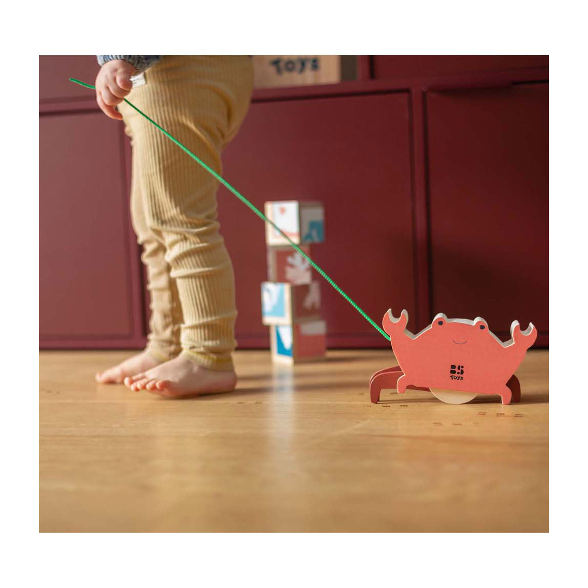 BS giocattoli di granchio in legno con coulisse