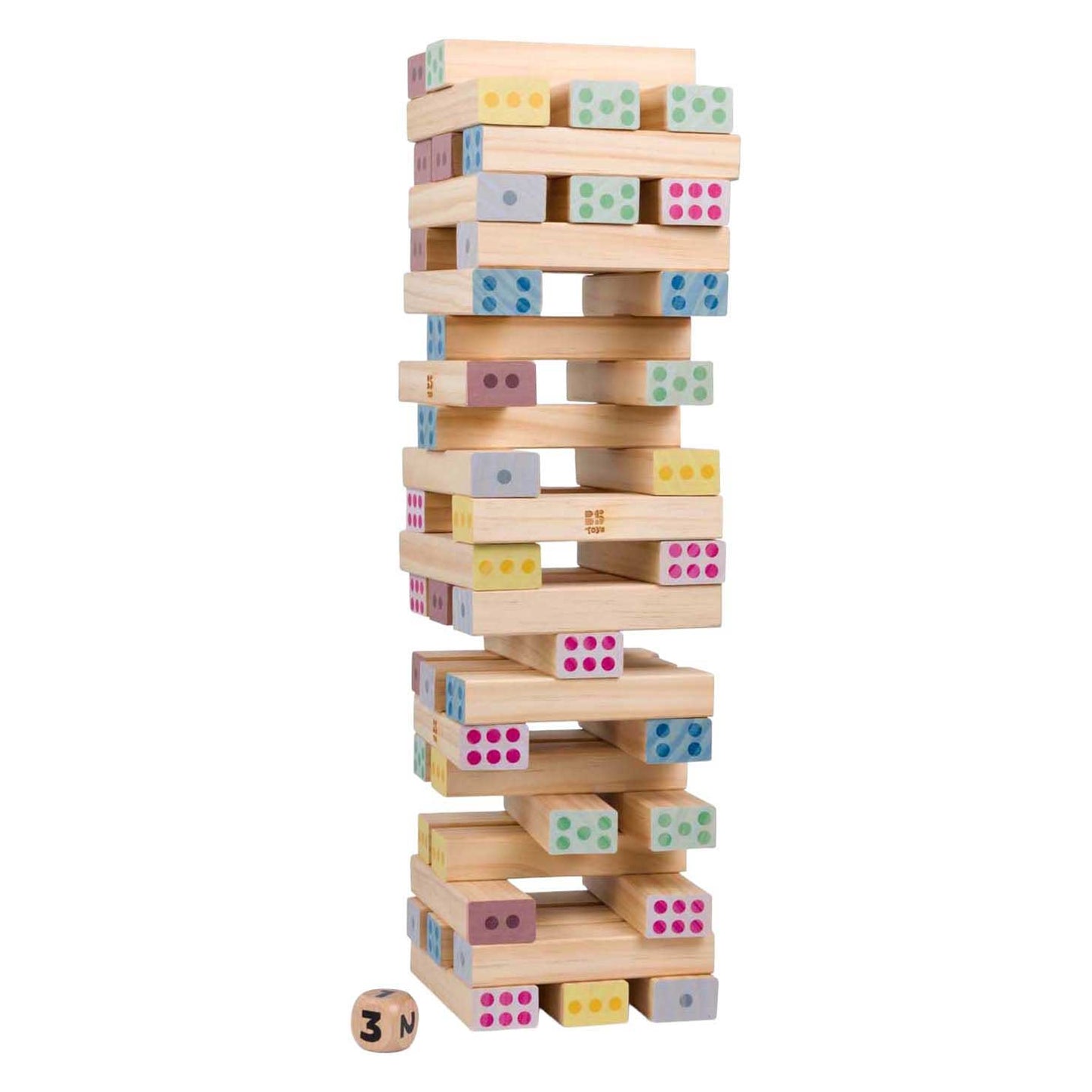 Torre de números gigante de madera BS Toys - 46 uds.