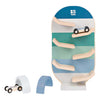 Set di piste per auto in legno BS Toys - 3 parti.