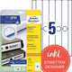 Etichette dorso raccoglitore avery l4756-25 bianco 125