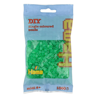 Hama Iron Beads 1000 piezas verdes transparentes