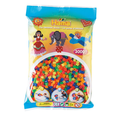 Hama strijkkralenmix neon (201-51), 3000st.