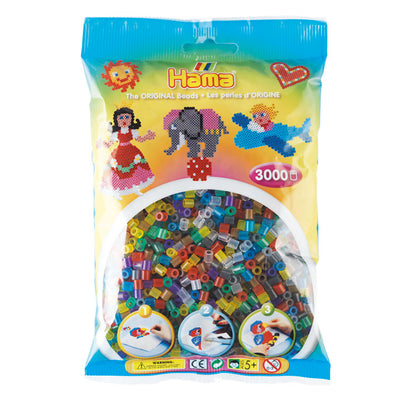 Hama String Bead Mix Transparent (201-53), 3000.