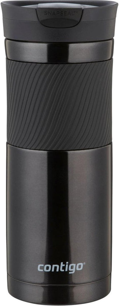Tazza termica Contigo byron snapseal - nera - tazza termica in acciaio inossidabile, tazza di caffè da asporto, a prova di perdite, mantiene caldo fino a 7 ore, coperchio senza BPA lavabile in lavastoviglie, 590 ml