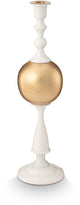 Pip studio kandelaar sphere - kaarsenhouder van metaal - wit goud - 44cm