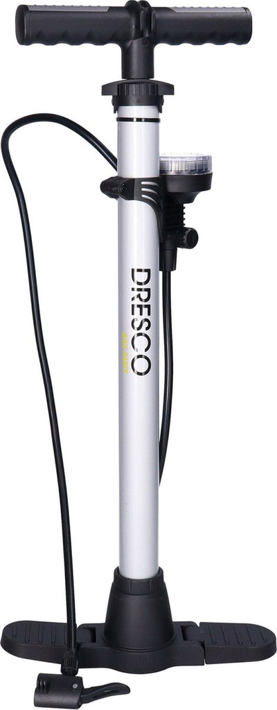 Dresco Bicycle Pump Manómetro 52 cm Dunlop, Presta, Schrader Valiel Silver