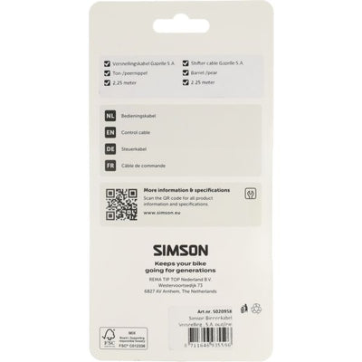 Cavo interno cambio Simson s.a. vecchia nuova gazzella