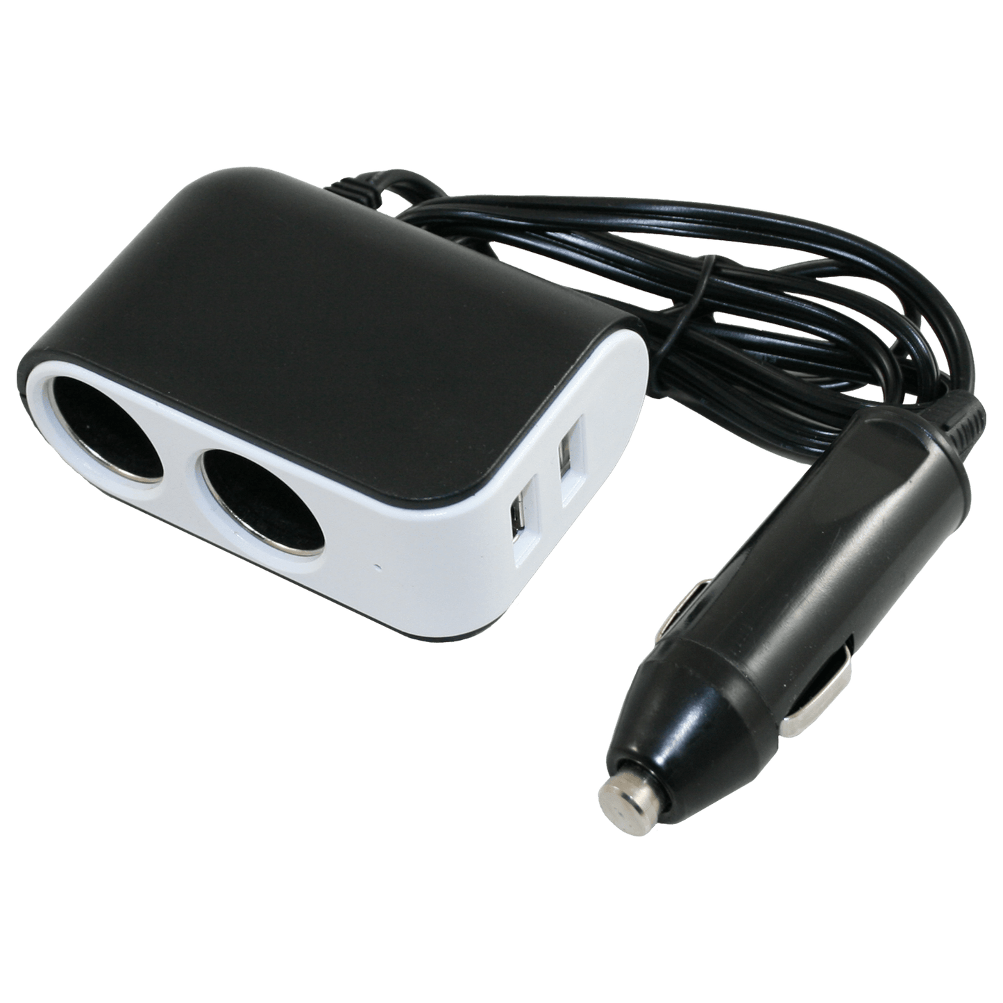 12v standard adapter to 2x uni socket and 2x usb-a