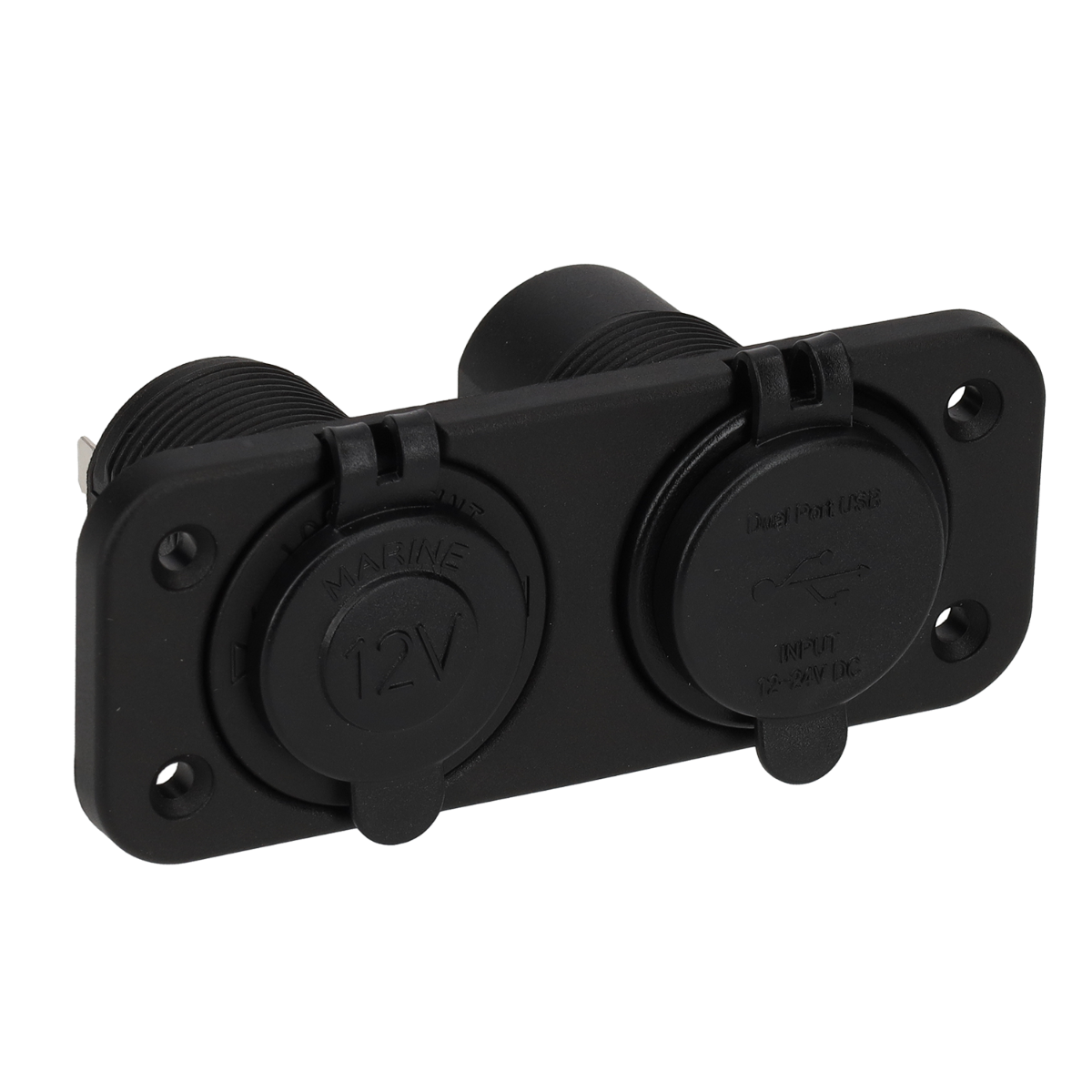 Power line 12 volt contactdoos uni en usb-a + usb-c lader - inbouw
