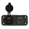 Voltmetro digitale Powerline 10-30 V e caricabatterie USB-A + USB-C - integrati
