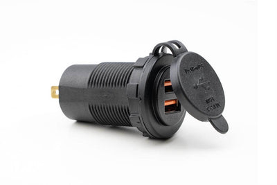 Power line usb lader inbouw met usb-a 2.4a en usb-a qc3.0