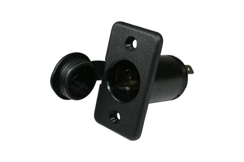 12v built-in wall socket with cover