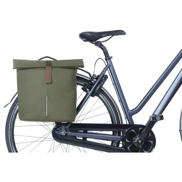 Basil Bicycle Borse Double City Moss Green Mik 28-32L
