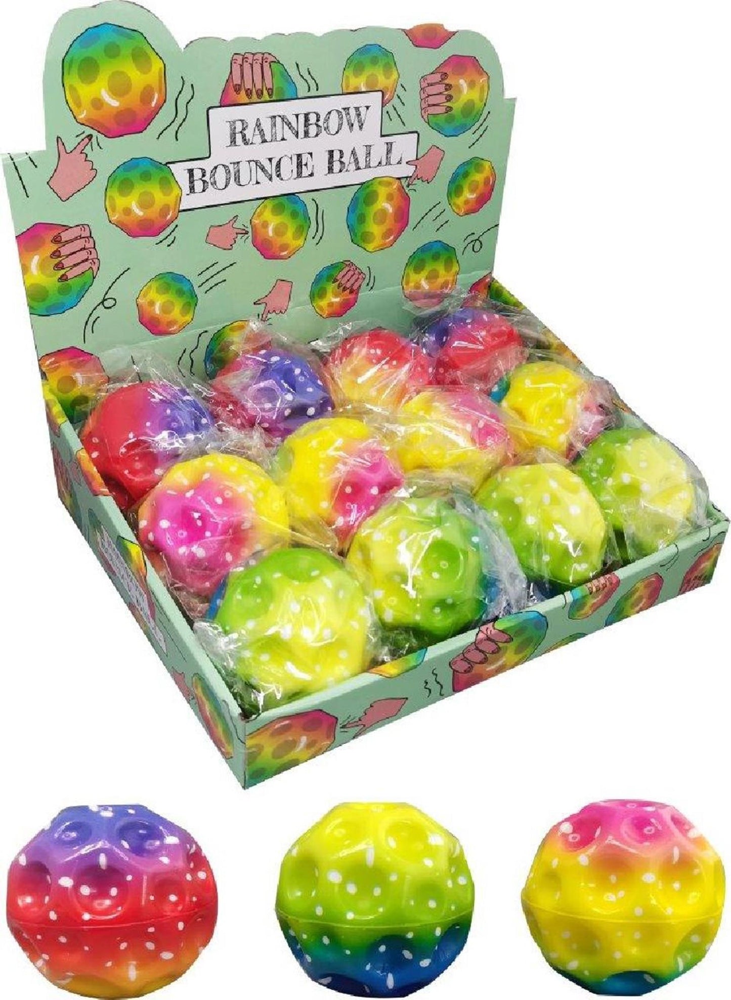 Palla super rimbalzante arcobaleno ø6,5 cm