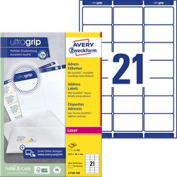 Etichette per indirizzi avery zweckform ultragrip bianche