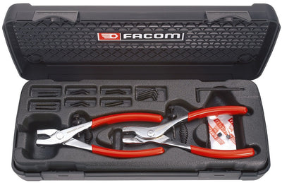 Set Facom di pinze per anelli elastici interno-esterno + ganasce sciolte
