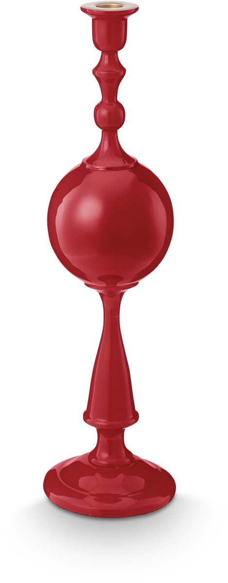 Pip studio candelabro esfera - candelabro de metal - rojo oscuro - 44cm