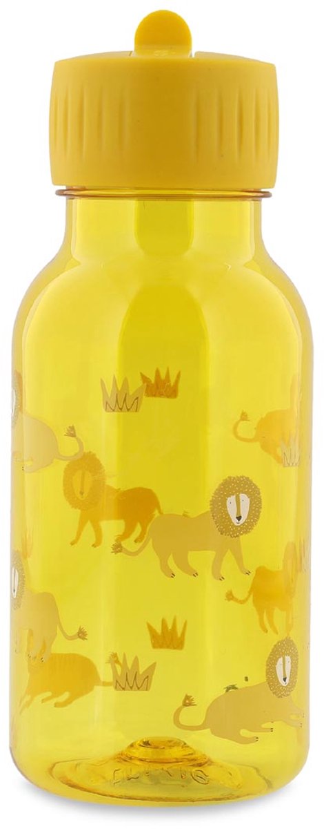 Trixie botella para beber con estampado – león animado - botella de agua tritan™ para niños – 350 ml - botella a prueba de fugas