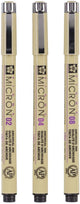 Sakura Pigma Micron Endui 3 Fineliners Black 02-04-08