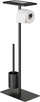 Mayordomo de inodoro Sealskin Brix con estante - portarrollos - portarrollos - negro