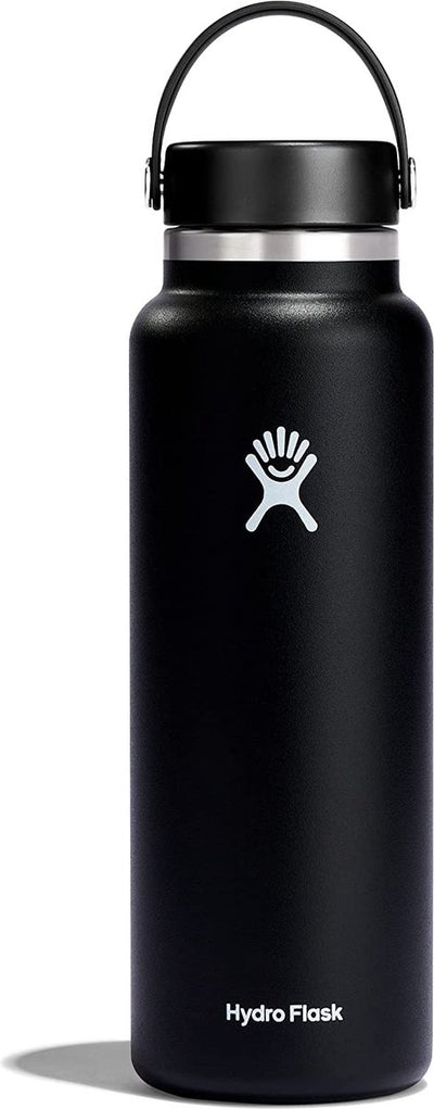 Borraccia Hydro flask a bocca larga con tappo flessibile (1182 ml) - bianca