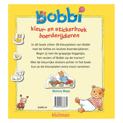Editore Kluitman Bobbi Colors Sticker Book Farm Dieren