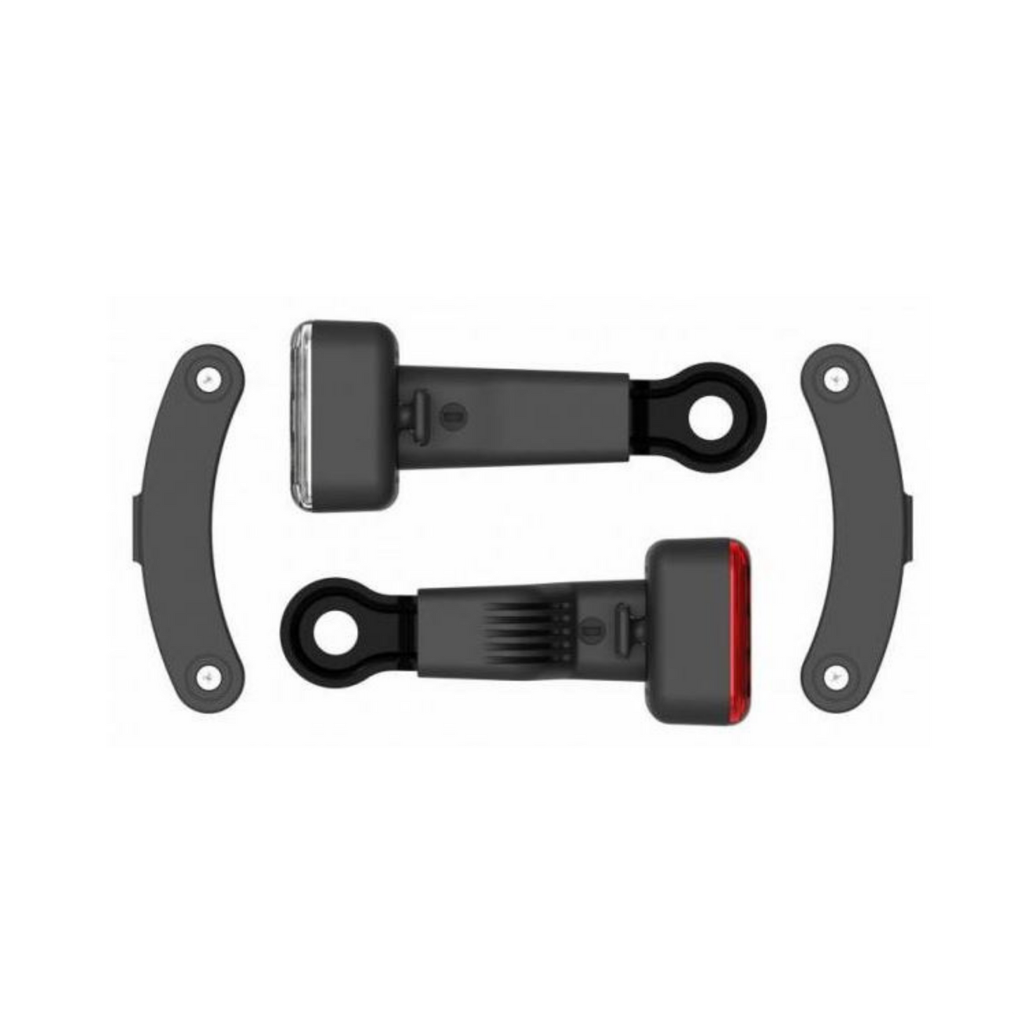 Iluminación de bicicletas ams acero constante rojo blanco 4 fiesta