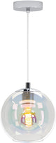 Lampada a sospensione Eglo ariscani 2 - e27 - ø 20 cm - vetro colorato cromo