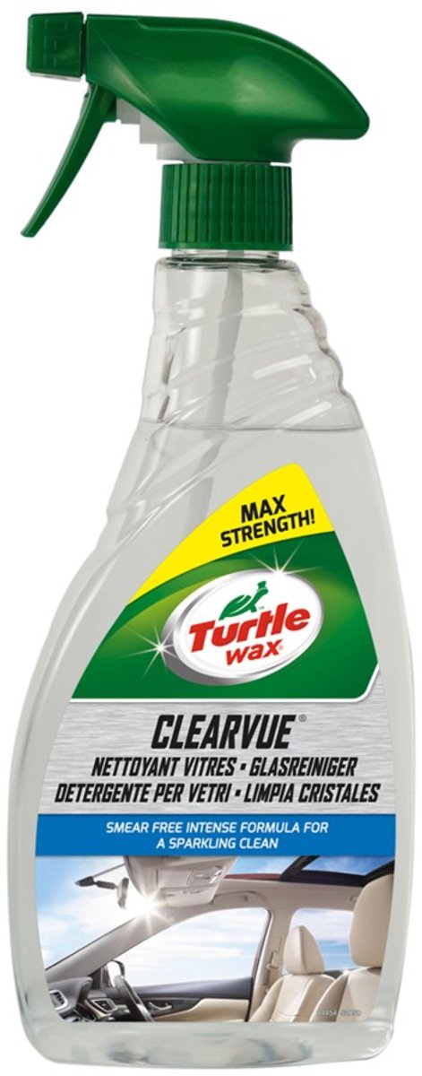 Turtle wax gl clearvue glass cleaner - for glass mirrors - maximum cleaning power - provides streak-free cleaning - removes tobacco stains, fingerprints and dirt - for indoors, outdoors - 500ml