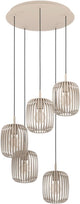 Lampada a sospensione Eglo Romazzina - e27 - ø 50 cm - colore beige sabbia