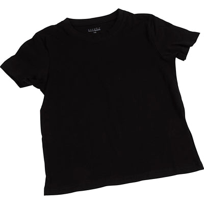 Camisetas de la empresa Creativ, A: 40 cm, talla 7-8 años, cuello redondo, 145 gr, negro, 1 pieza