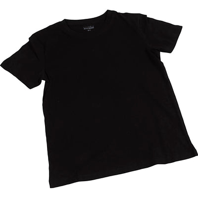Camisetas de la empresa Creativ, A: 42 cm, talla 9-11 años, cuello redondo, 145 gr, negro, 1 pieza